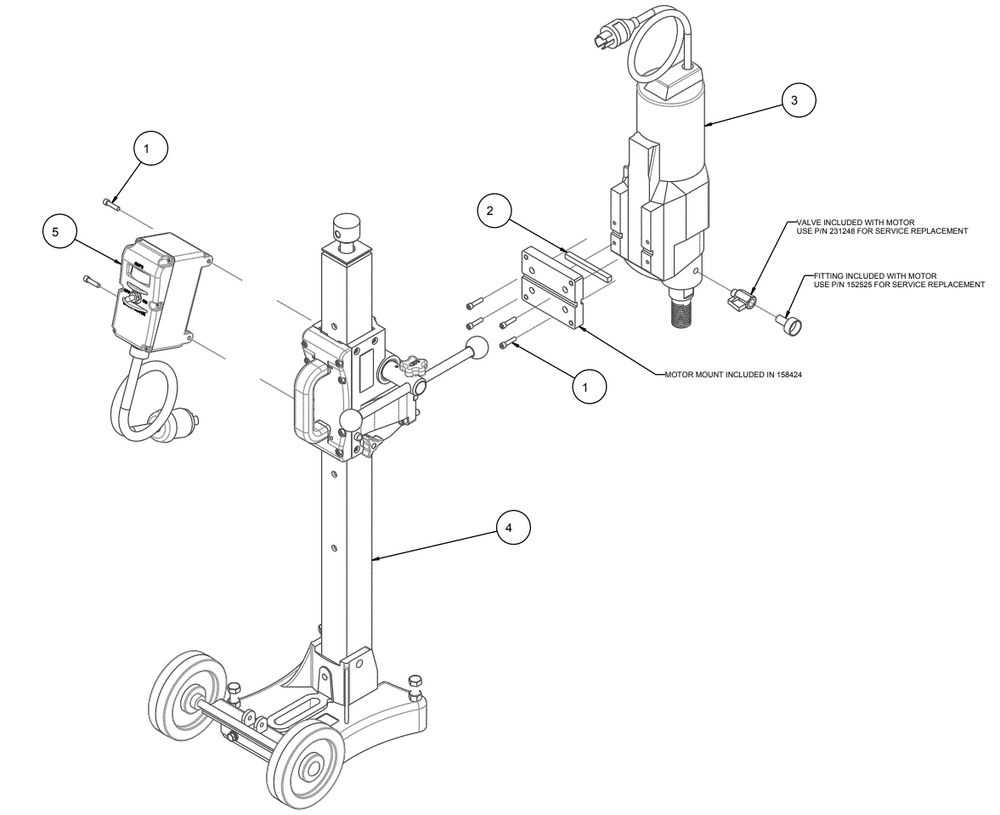 Section 03 Diagram and Parts List for 158425  MK Diamond Drill